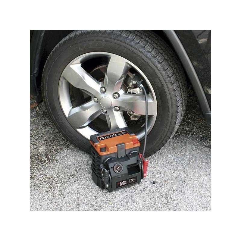 ARRANCADOR + COMPRESOR BLACK&DECKER 350 AMP CON BOLSA