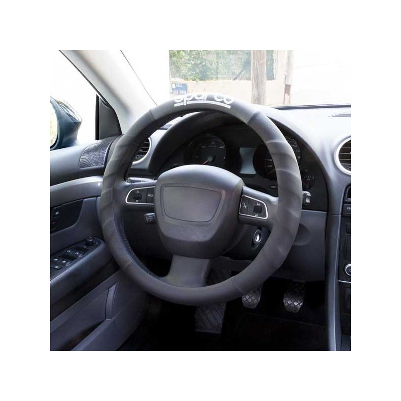 FUNDA VOLANTE + ALMOHADILLAS NEGRO Y GRIS SPARCO