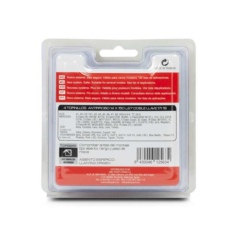 TORNILLOS ANTIRROBO  consultar modelos