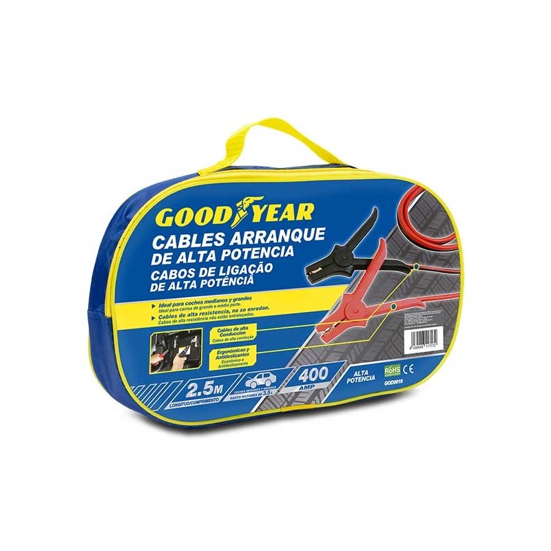 CABLES DE ARRANQUE 400 AMP / 15 MM / 2,5 M GOOD YEAR