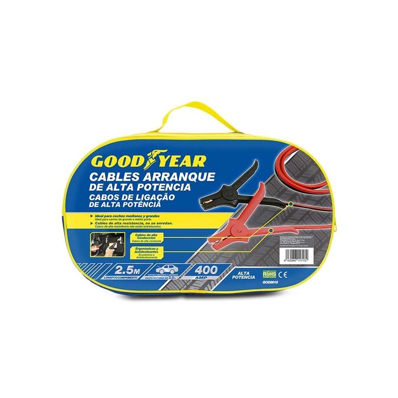 CABLES DE ARRANQUE 400 AMP / 15 MM / 2,5 M GOOD YEAR