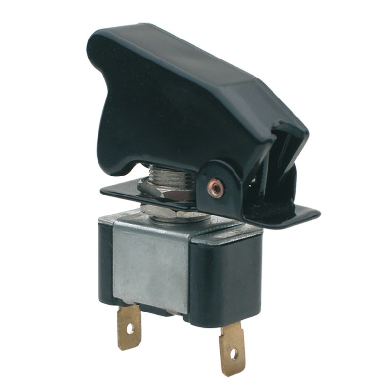 Interruptor Tipo Aviación NEGRO con Led Azul