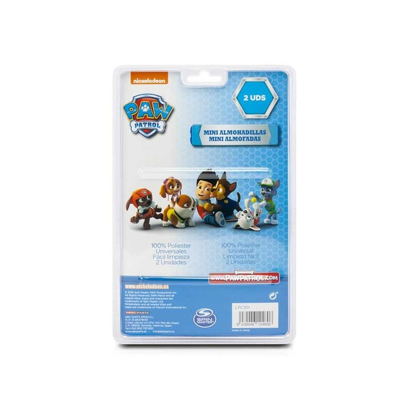 2 MINI ALMOHADILLAS PATRULLA CANINA NIÑO