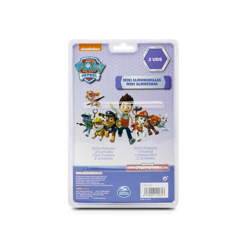 2 MINI ALMOHADILLAS PATRULLA CANINA NIÑA