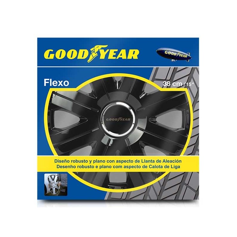 TAPACUBOS GOOD YEAR FLEXO 10 NEGRO 15"