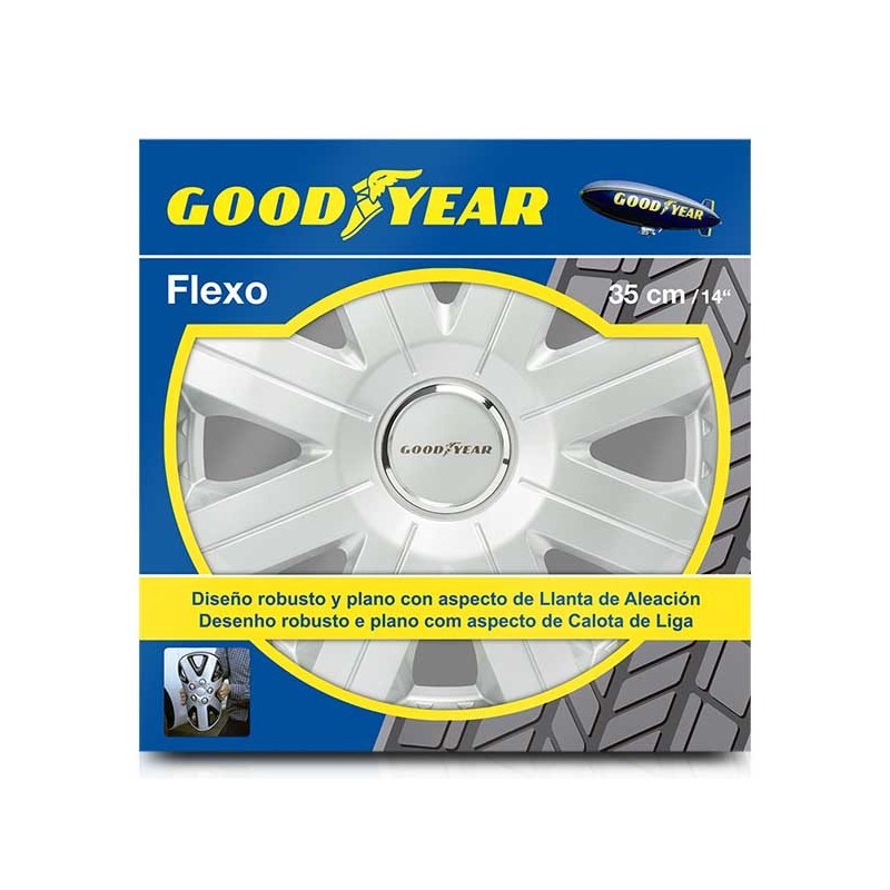 TAPACUBOS GOOD YEAR FLEXO 20 PLATA 14"