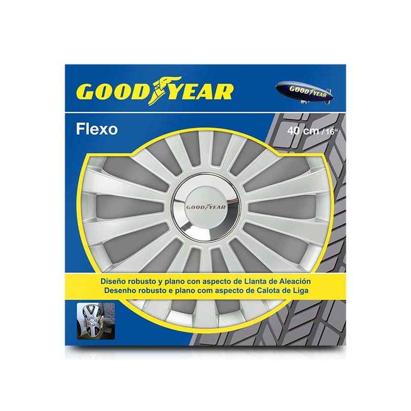 TAPACUBOS GOOD YEAR FLEXO 30 PLATA 16"