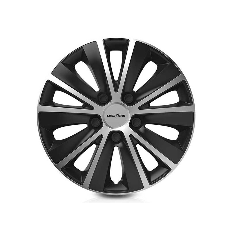 TAPACUBOS GOOD YEAR MÓNACO BICOLOR NEGRO/PLATA 15