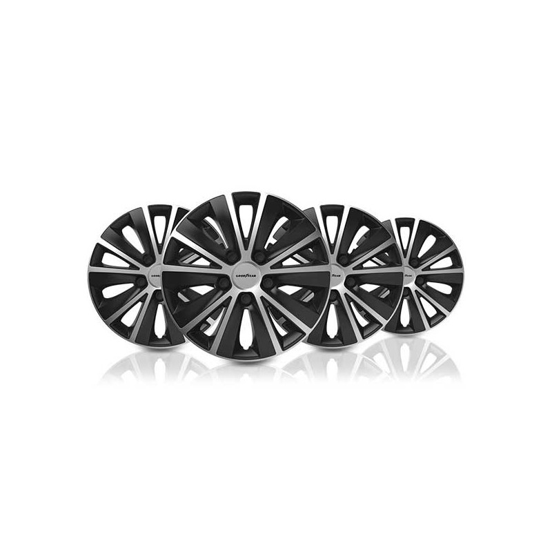 TAPACUBOS GOOD YEAR MÓNACO BICOLOR NEGRO/PLATA 15