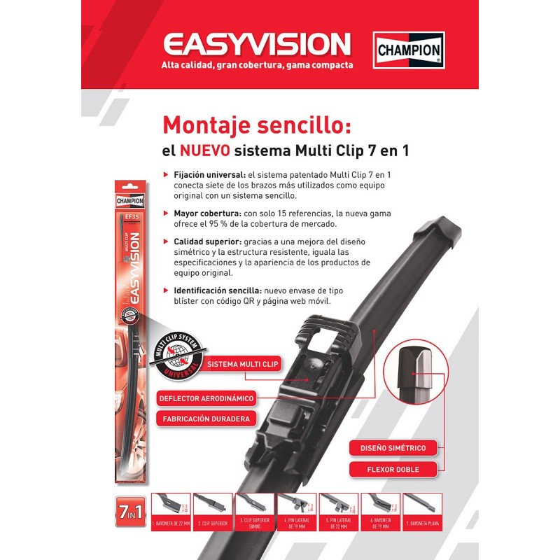 ESCOBILLA CHAMPION EASYVISION 75CM.
