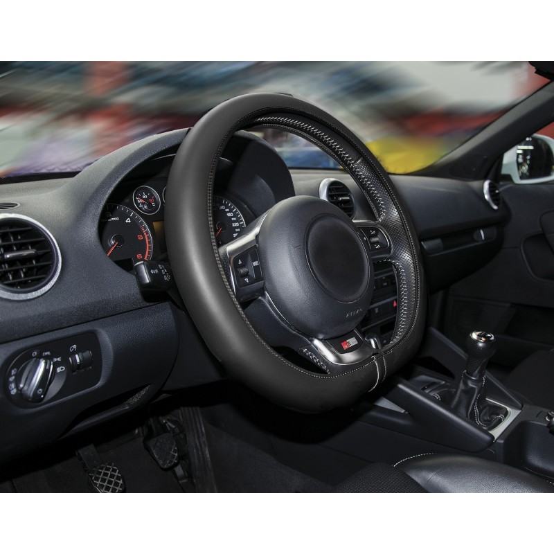 FUNDA VOLANTE BLACK PERFORADA de 35 a 41cm.